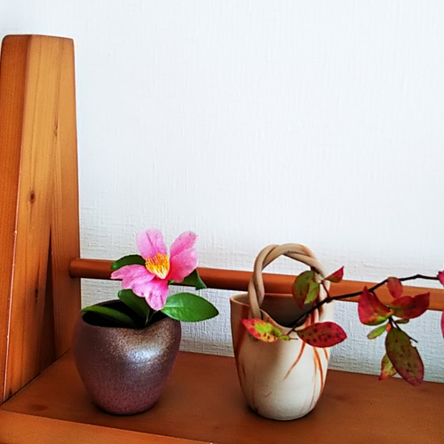2401】ドーナツ花器…備前焼 花瓶