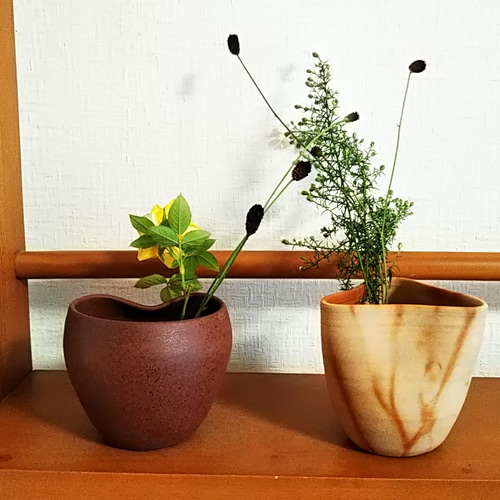 秋の福袋』備前焼花器 2個セット② 一輪挿し・花瓶・花器 aco 通販