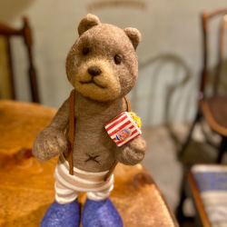 ぽっちゃりクマのジム・ファット・マクドナルド 羊毛フェルト