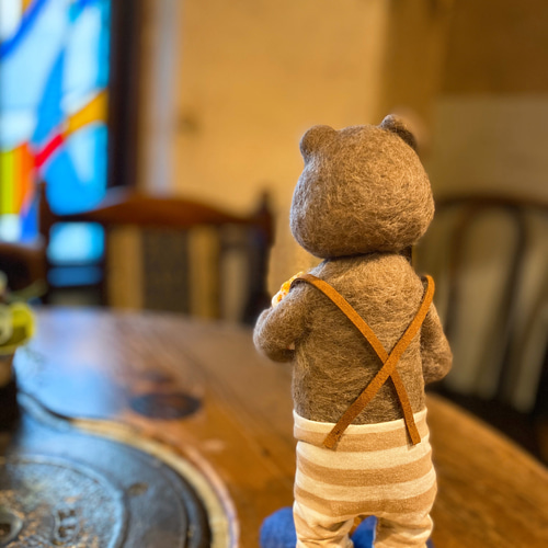 ぽっちゃりクマのジム・ファット・マクドナルド 羊毛フェルト