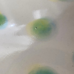 【SALE】水玉模様　ドット　陶器　ボウル　スープ　水色 4枚目の画像