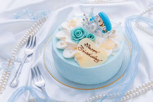 【送料無料】ブルーローズケーキ　5号