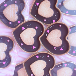 【期間限定】【卵不使用】バレンタインクッキー ハートチョコクッキー  選べる5枚セット 4枚目の画像
