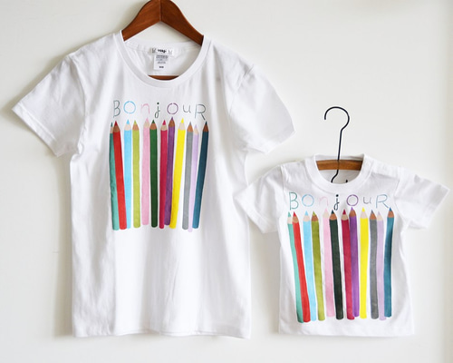 【最終価格】ファミリアブルー親子お揃いTシャツ100㎝＆Mサイズセット 最終価格】ファミリアブルー親子お揃いTシャツ100㎝＆Mサイズ