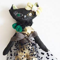 新作!　黒猫の人形　プペ  黒ネコの女の子 「おてんばなバレリーナ　ノア」 2枚目の画像