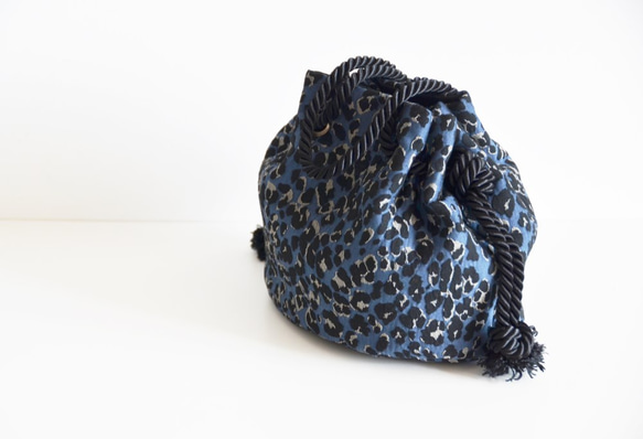 數量有限！DUTEL Leopard 2way Jacquard Marine Bag 藍灰色 第2張的照片