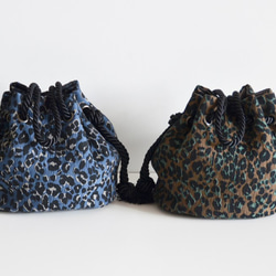 數量有限！DUTEL Leopard 2way Jacquard Marine Bag 藍灰色 第8張的照片