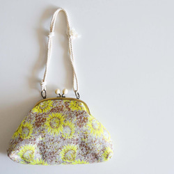 1点限定価格！！煌彩箔♡佐賀錦プラチナ帯ゴールド口金♡格の高い濃密