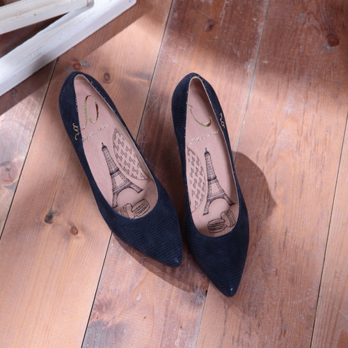 Melita イタリア製　ハイヒール　パンプス Cinderella-静かな青ブランド - 尖った革ハイヒールの靴
