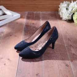 Cinderella-静かな青ブランド - 尖った革ハイヒールの靴 3枚目の画像