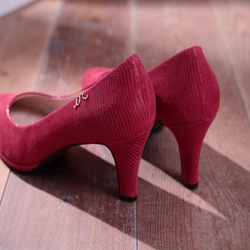 Bella-ファッション赤 - マイクロ革ハイヒールの靴を指摘しました 5枚目の画像