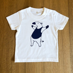 威嚇するコアリクイ ベビーTシャツ（size: 80／color: 白・ネイビー） 3枚目の画像