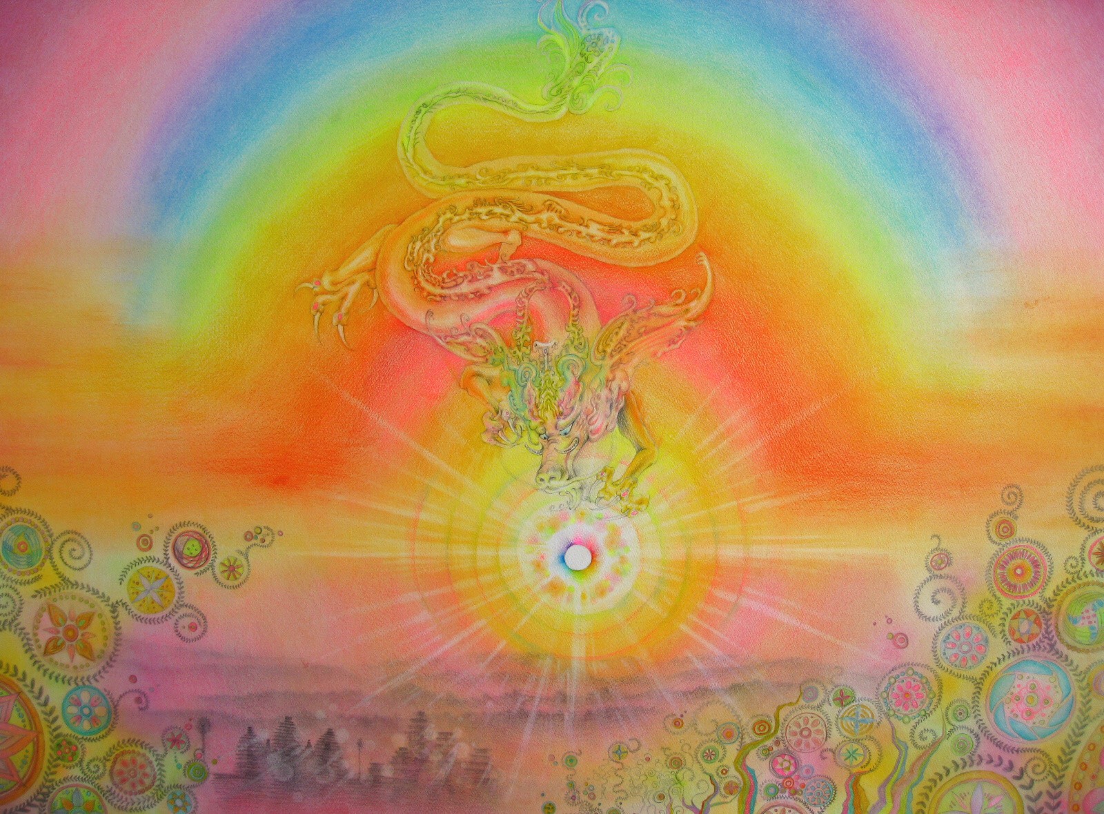 限定お値下げ！開運絵画 Rainbowドラゴン 8d44ad87-317a-4f9d-9b2c-
