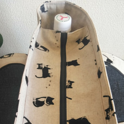 黒猫モチーフの帆布トートバッグ　 7枚目の画像