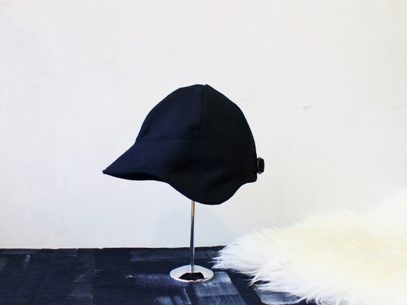 DEERCAP | FLANNEL WOOL c/#BLACK【S:50~55cm】 1枚目の画像