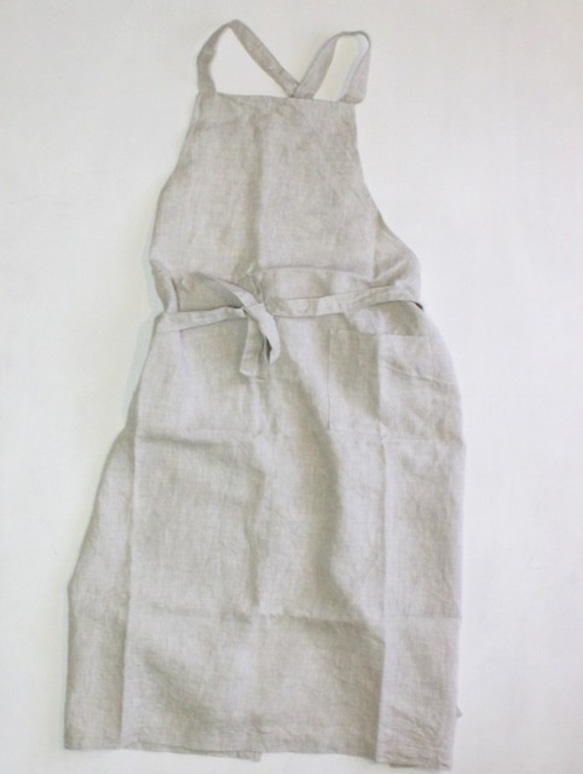 LINEN APRON c/#NATURAL 6枚目の画像