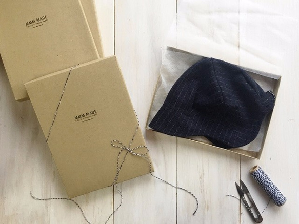 DEERCAP | AIRY KERSEY NAVY ふんわりウールの耳あて付き帽子 6枚目の画像