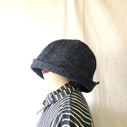 59.0cm forMEN-HELMA HAT | FLANNEL DENIM フランネルデニムハット 2枚目の画像