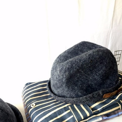 59.0cm forMEN-HELMA HAT | FLANNEL DENIM フランネルデニムハット 8枚目の画像