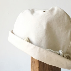 LINEN ROPE HELMA HAT | OFFWHITE【L】 1枚目の画像