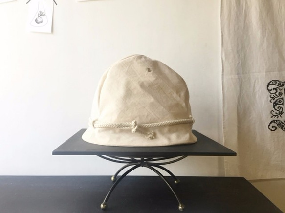 LINEN ROPE HELMA HAT | OFFWHITE【L】 6枚目の画像