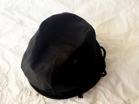 LINEN ROPE HELMA HAT | BLACK【M】 5枚目の画像