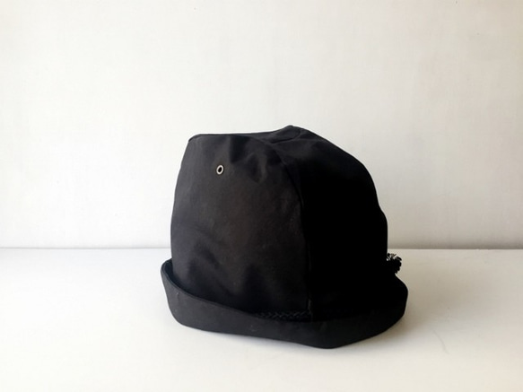 LINEN ROPE HELMA HAT | BLACK【M】 6枚目の画像
