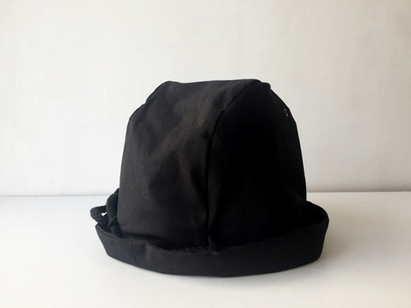 LINEN ROPE HELMA HAT | BLACK【M】 9枚目の画像