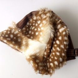 DEERCAP | WOOLSTRIPE×BANBIFUR【M】  耳まであったかバンビのファー帽子 6枚目の画像