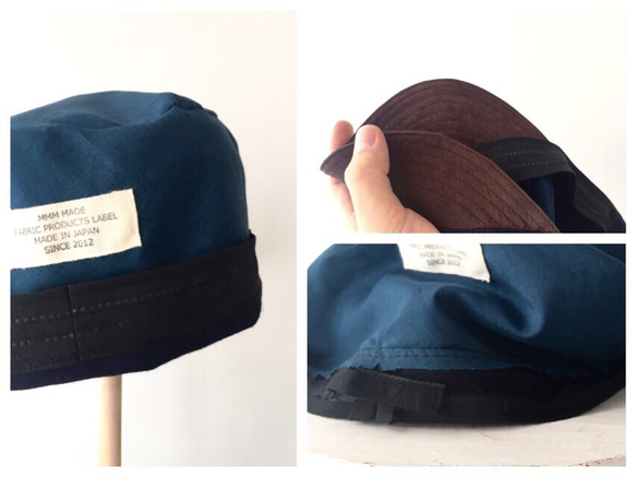 WOTING CAP | WOOL×SUEDE ウール＆スエードのコンビ*ソフトキャップ*メンズ~60cm 5枚目の画像