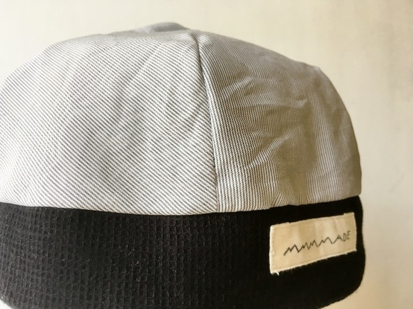 "hand-sewn " LOKACAP｜HONEYCOMB BLACK【M】ハニカムコットン ロカキャップ 6枚目の画像