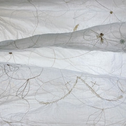 透過する羽衣 "maruhane-embroidery" ｜SCARF *手描き刺繍スカーフ* 10枚目の画像