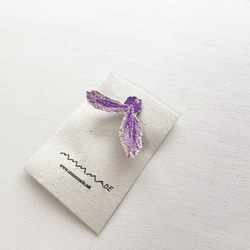 "maruhane-embroidery"｜BROOCH c/#PURPLE 3枚目の画像