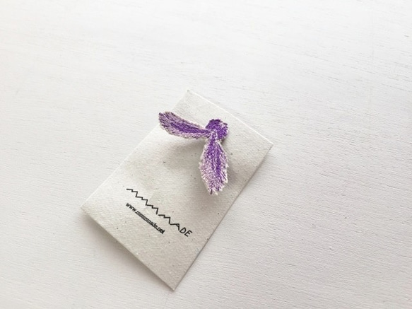 "maruhane-embroidery"｜BROOCH c/#PURPLE 3枚目の画像