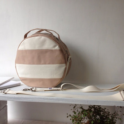 DOT LINE BAG / PINK BEIGE×KINARI 5枚目の画像