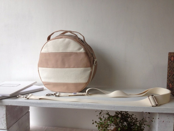 DOT LINE BAG / PINK BEIGE×KINARI 5枚目の画像