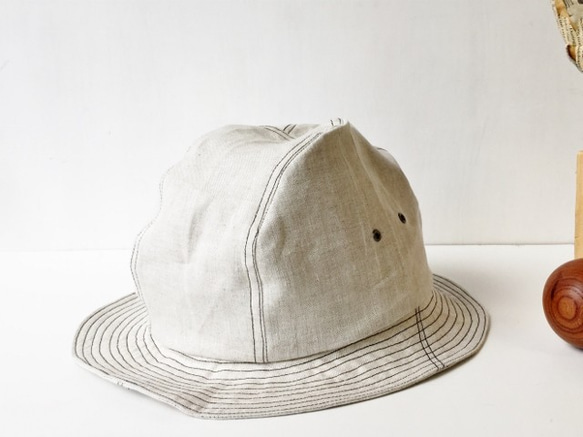 ABOA HAT | LINEN st.BK 58.0/ONESIZEFIT リネン ハット 4枚目の画像