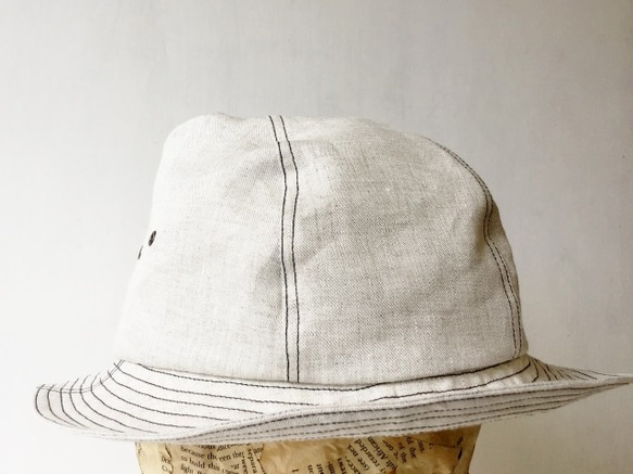 ABOA HAT | LINEN st.BK 58.0/ONESIZEFIT リネン ハット 6枚目の画像