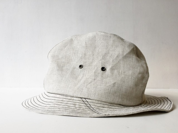 ABOA HAT | LINEN st.BK 58.0/ONESIZEFIT リネン ハット 7枚目の画像