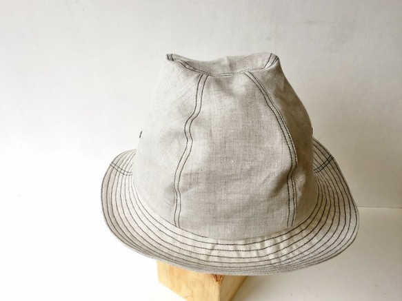 ABOA HAT | LINEN st.BK 58.0/ONESIZEFIT リネン ハット 8枚目の画像