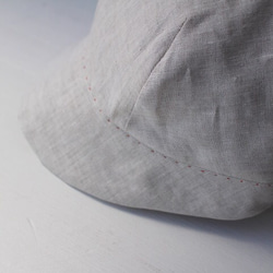 "hand-sewn" LOKACAP｜LINEN 【M】 c/#stich RED 4枚目の画像