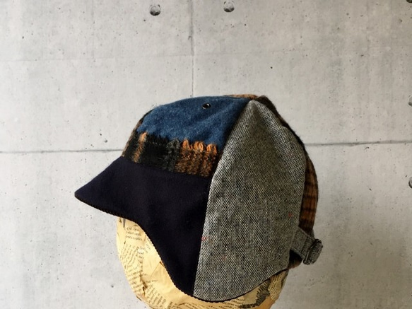 ”onlyone"combi DEERCAP｜KOLT 【M】サーミ民族衣装風 異素材コンビキャップ*コルト 9枚目の画像