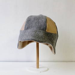 ”onlyone"combi DEERCAP | LEATHER RIDER SILVERGRAY/CREAM【M】 3枚目の画像