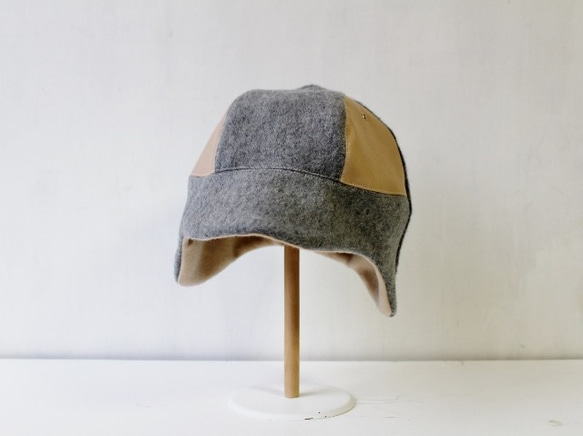 ”onlyone"combi DEERCAP | LEATHER RIDER SILVERGRAY/CREAM【M】 3枚目の画像