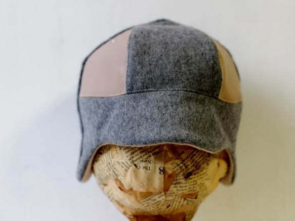 ”onlyone"combi DEERCAP | LEATHER RIDER SILVERGRAY/CREAM【M】 6枚目の画像