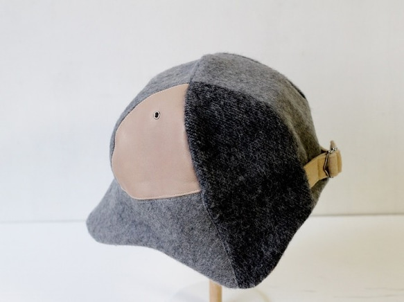 ”onlyone"combi DEERCAP | LEATHER RIDER SILVERGRAY/CREAM【M】 7枚目の画像