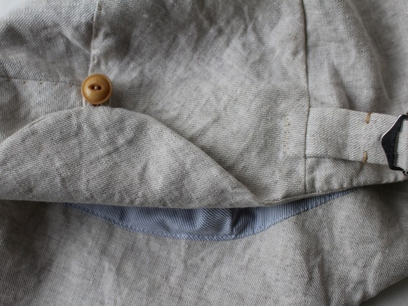 "hand-sewn＆one-washd" DEERCAP｜LINEN【M】c/#st.BE 6枚目の画像