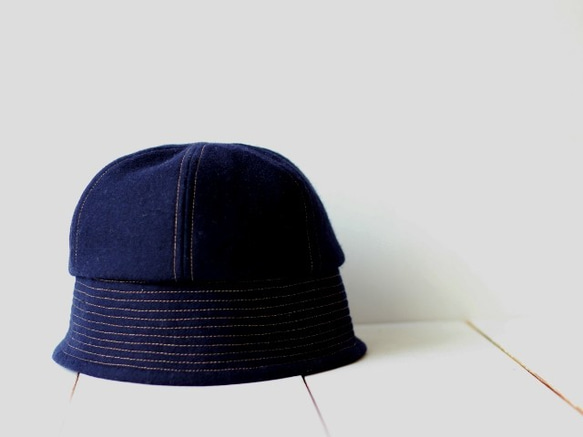 sample sale!! SAILOR HAT | WOOL c/#NAVY【59cm】 4枚目の画像