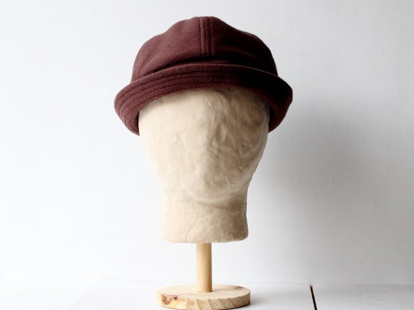 SAILOR HAT ｜ CASHMEREWOOL c/#CHOCOLATE【56~59cm】 4枚目の画像