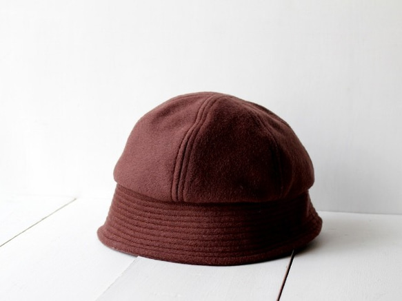 SAILOR HAT ｜ CASHMEREWOOL c/#CHOCOLATE【56~59cm】 6枚目の画像